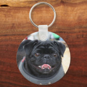 Porte-clés Chien de Carlin noir (Recto)