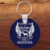 Porte-clés Chien de chien dalmate gardien ange (Recto)