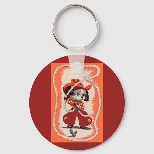 Porte-clés chien de cowboy (Recto)