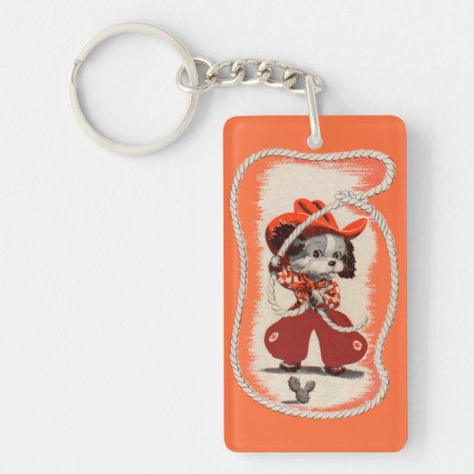 Porte-clés chien de cowboy (Devant)