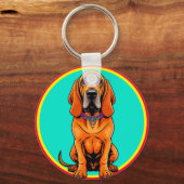 Porte-clés Chien de dessin animé mignon avec collier (Recto)