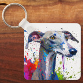 Porte-clés Chien de Greyhound (Recto)