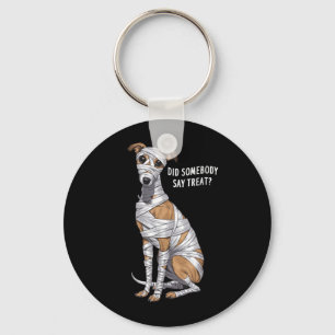 Porte-clés Chien de Halloween Mummy Whippet