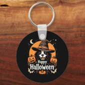 Porte-clés Chien de Joyeux Halloween à manches longues (Recto)