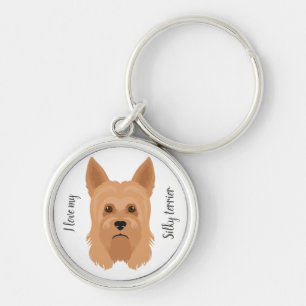 Porte-clés Chien de l'Australian Silver