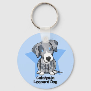 Porte-clés Chien de léopard de Catahoula d'étoile de Kawaii