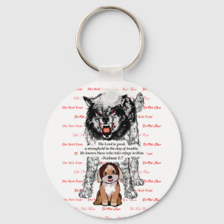 Porte-clés Chien de Loup en colère - Ne craignez pas - #2 Peu