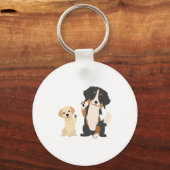 Porte-clés chien de montagne bernois (Recto)