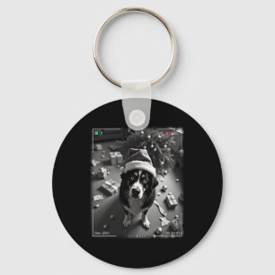 Porte-clés Chien de montagne bernois de Noël pris en caméra