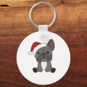 Porte-clés Chien de Noël Animaux d'hiver de neige (Recto)