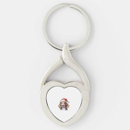 Porte-clés Chien de Noël beagle (Devant)