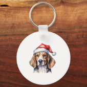 Porte-clés Chien de Noël beagle (Recto)