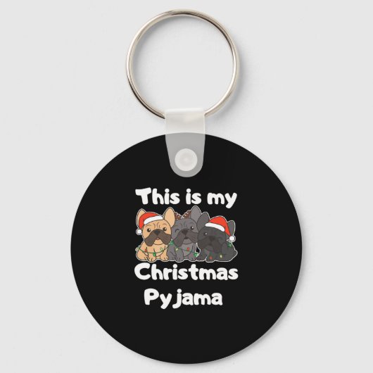 Porte-clés Chien De Noël C'Est Mon Pyjama De Noël (Recto)