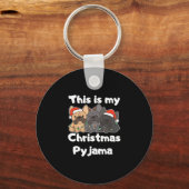 Porte-clés Chien De Noël C'Est Mon Pyjama De Noël (Recto)