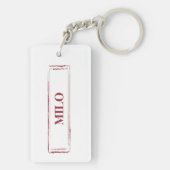 Porte-clés Chien de Noël Funny avec arbre (Dos)