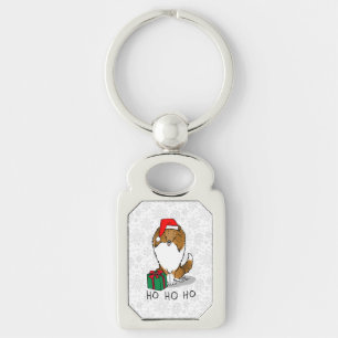 Porte-clés Chien de Noël Santa Hat Shetland Sheepdog (sable)