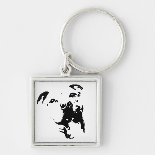 Porte-clés Chien de Pitbull (Devant)
