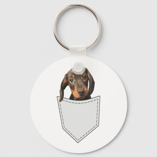 Porte-clés Chien de poche Dachshund (Recto)
