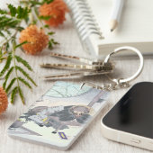 Porte-clés Chien de Raccon de Japonais Tanuki Ukiyo-e par (Devant droit)
