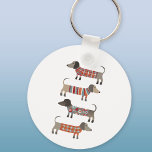 Porte-clés Chien de saucisse Dachshund<br><div class="desc">Dachshund mignon et adorable,  chiens de saucisse ou chiens plus blancs en tricots confortables.</div>