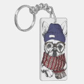 Porte-clés Chien de Taureau de Français de hippie (Devant gauche)