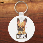 Porte-clés Chien de taureau français Nope (Recto)