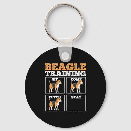 Porte-clés Chien d'entraînement beagle (Recto)