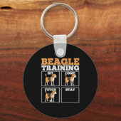 Porte-clés Chien d'entraînement beagle (Recto)