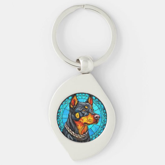 Porte-clés chien dobermann (Devant)