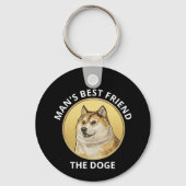 Porte-clés Chien Dogecoin Personnalisé (Recto)