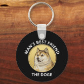 Porte-clés Chien Dogecoin Personnalisé (Recto)
