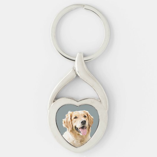 Porte-clés Chien d'or retriever personnalisé Chien dessiné pe (Devant)