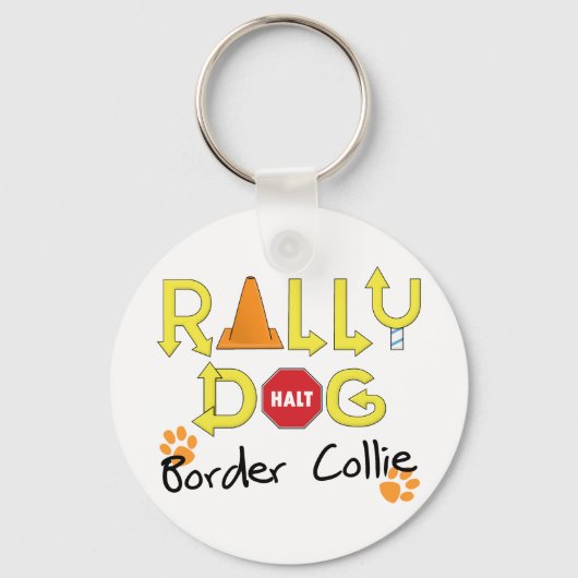 Porte-clés Chien du rallye Collie frontalier (Recto)