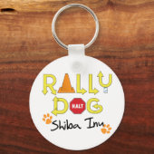 Porte-clés Chien du rallye Shiba Inu (Recto)