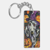Porte-clés Chien éffrayant Dalmatien Halloween sorcière et Ci (Devant gauche)