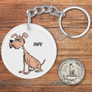 Porte-clés Chien en colère Dessin Sarcastique Sac à Phrase Ch