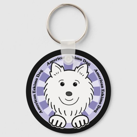 Porte-clés Chien Esquimau Américain (Recto)