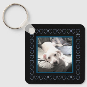 Porte-clés Chien et Coeurs Chien et Coeurs Chien et Coeurs Bl