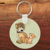 Porte-clés Chien et écureuil (Recto)