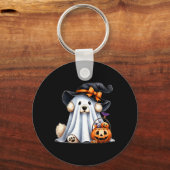 Porte-clés Chien fantôme d'Halloween (Recto)