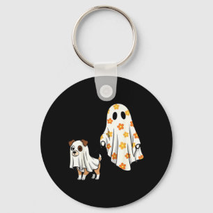 Porte-clés Chien fantôme Halloween Saison effrayante Chienne 