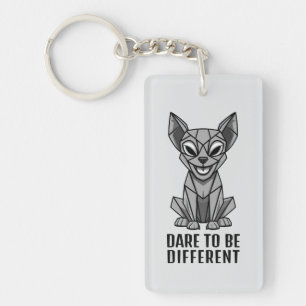 Porte-clés Chien géométrique