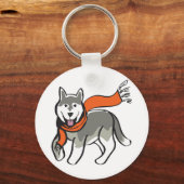 Porte-clés Chien Husky (Recto)