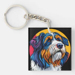 Porte-clés Chien Illustrant une Créativité Vibrante