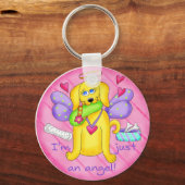 Porte-clés Chien jaune d'or avec chaussure (Recto)