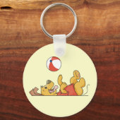 Porte-clés Chien jouant avec des T-shirts et des cadeaux de b (Recto)