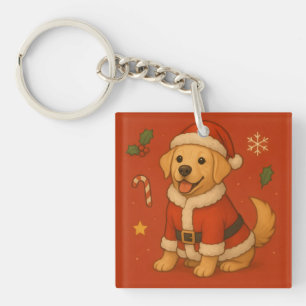 Porte-clés Chien Labrador Retriever Santa Noël