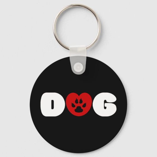 Porte-clés Chien Love Heart Keychain (Recto)