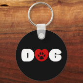 Porte-clés Chien Love Heart Keychain (Recto)