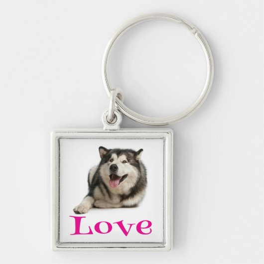 Porte-clés Chien Malamute d'Alaska (Devant)